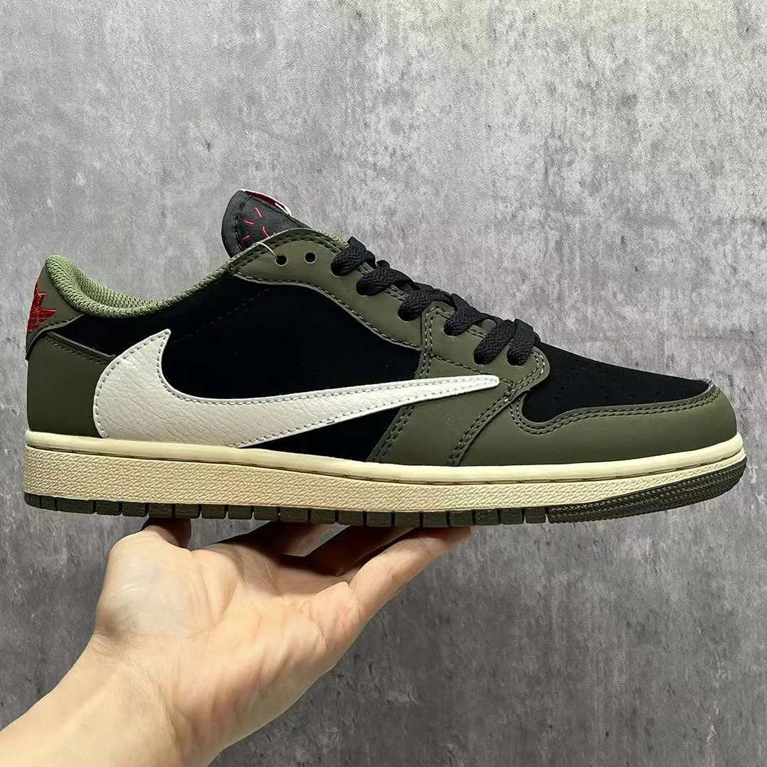 Travis Scott x AJ 1 Low OG Black Olive Shoes Sneakers – nk0003548 - Image 3
