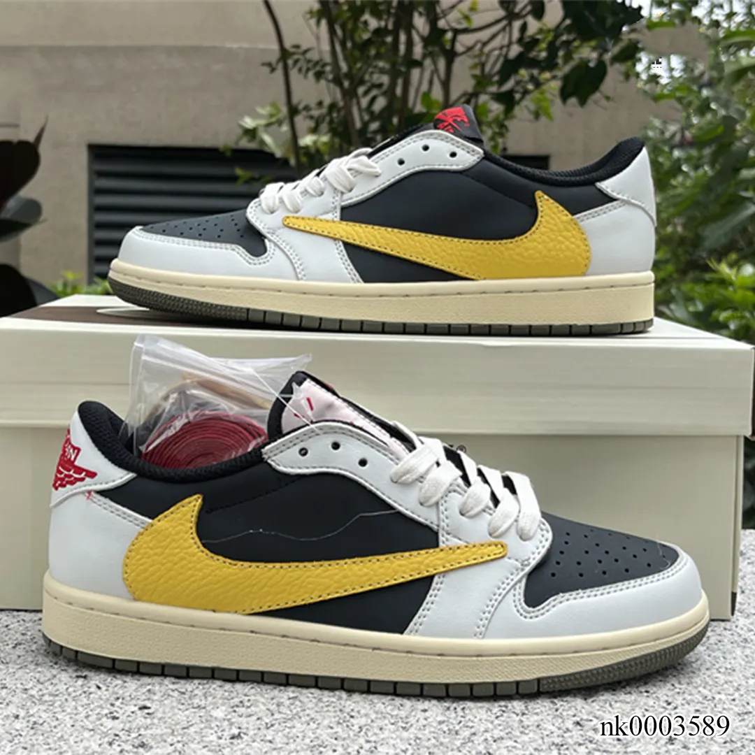 AJ 1 Low x Travis Scott Black Yellow Shoes Sneakers – nk0003589 - Image 6