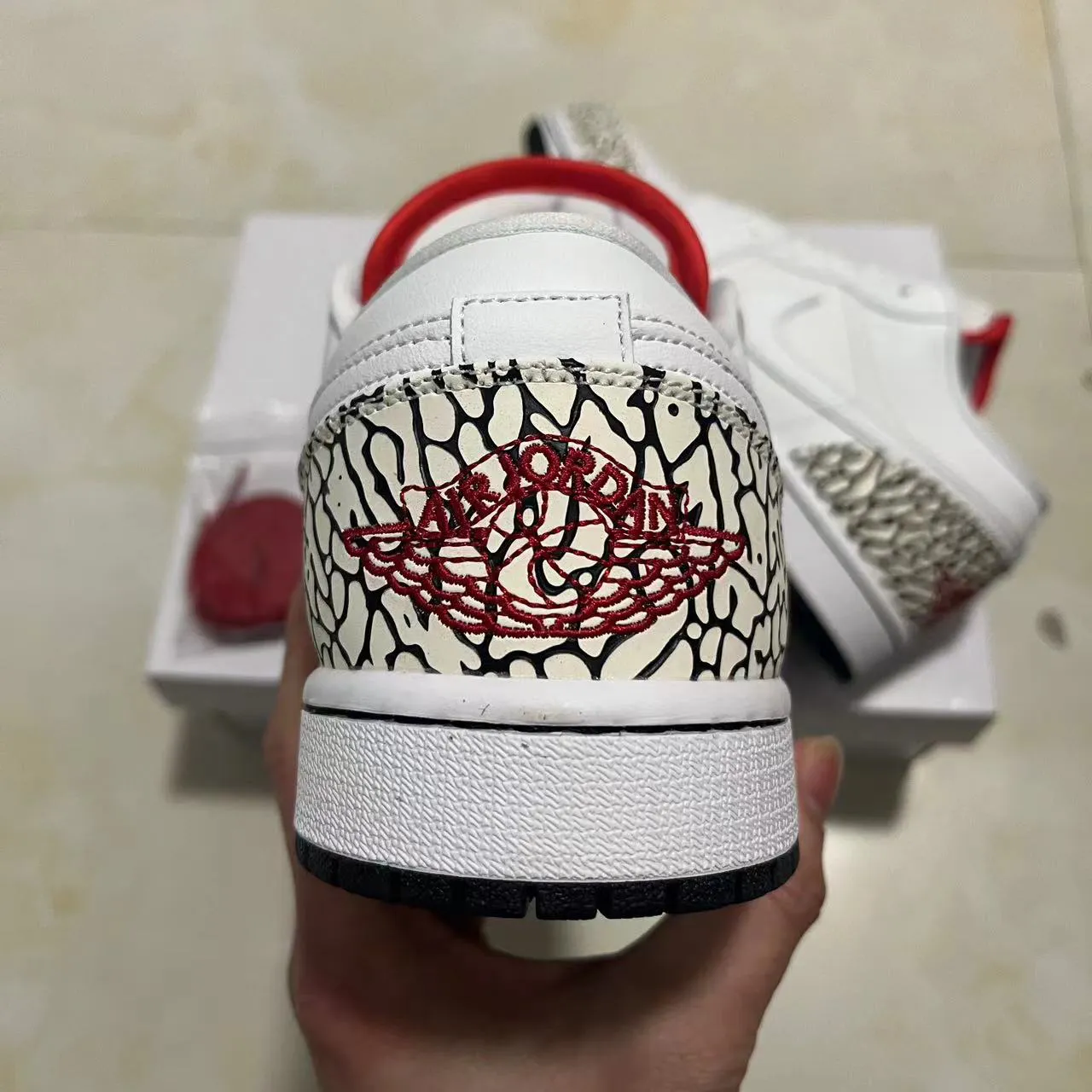 AJ 1 Phat Low Cement Grey Shoes Sneakers - nk0003694 - Image 8