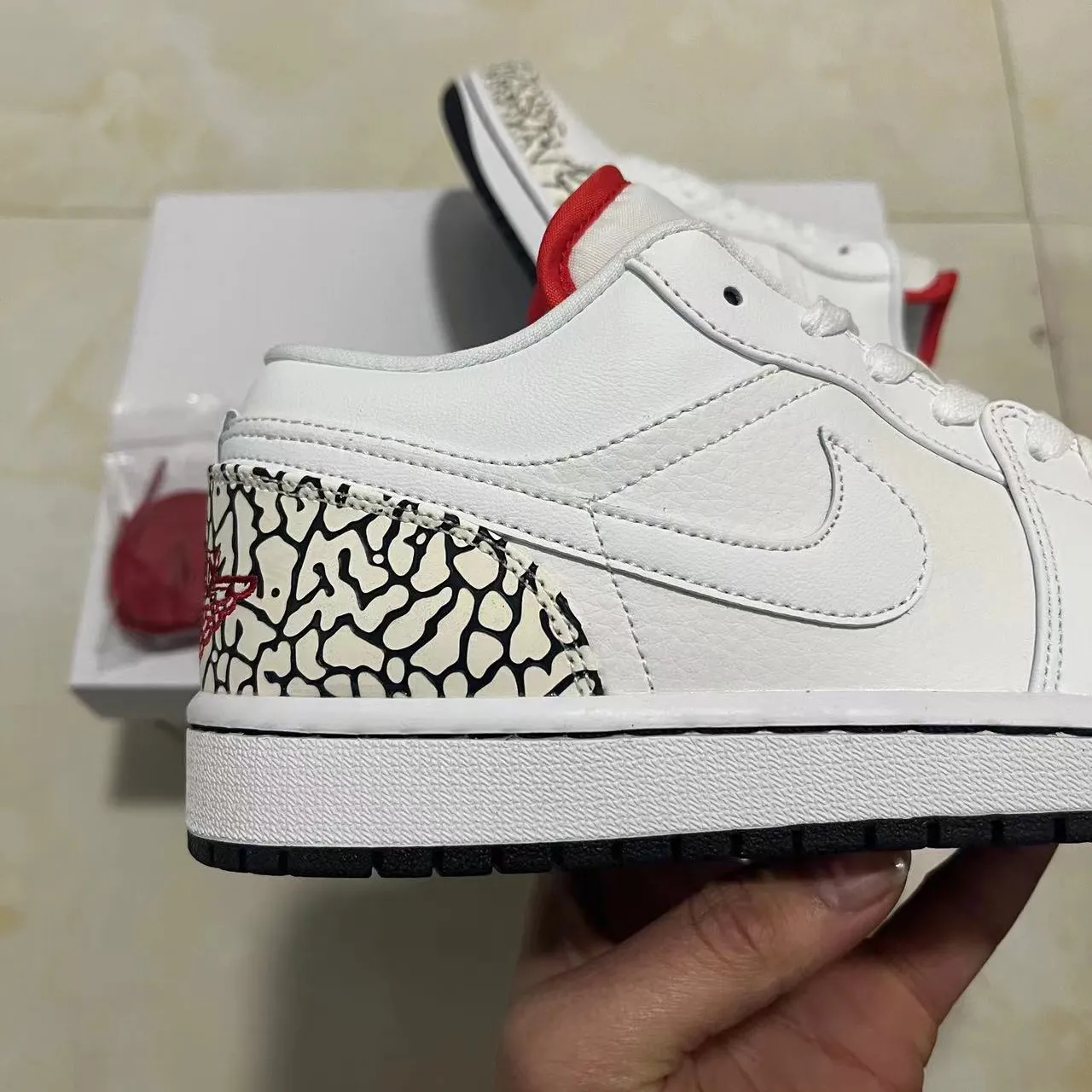 AJ 1 Phat Low Cement Grey Shoes Sneakers - nk0003694 - Image 6