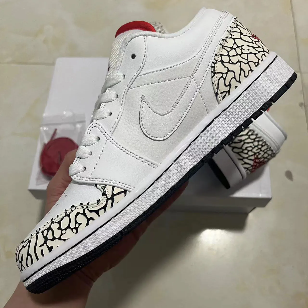 AJ 1 Phat Low Cement Grey Shoes Sneakers - nk0003694 - Image 9