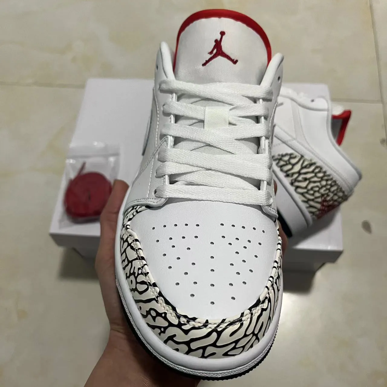 AJ 1 Phat Low Cement Grey Shoes Sneakers - nk0003694 - Image 4