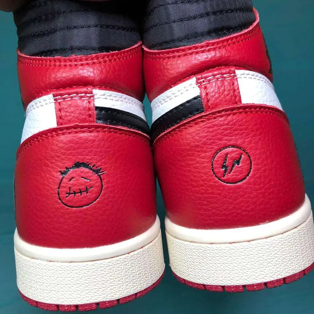 Fragment x Travis Scott x AJ 1 High Chicago Shoes Sneakers - nk0003884 - Image 10