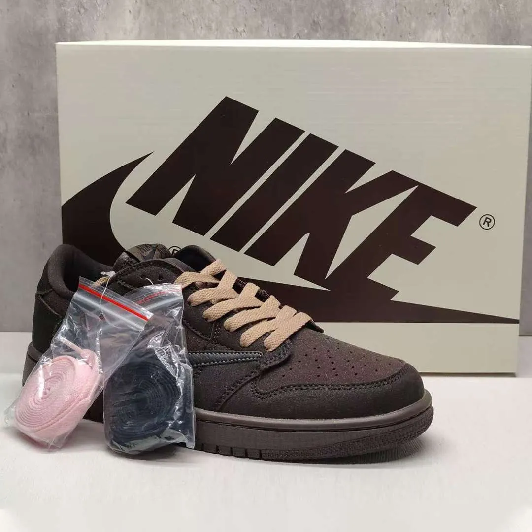 Travis Scott x AJ 1 Low "Velvet Brown" Shoes Sneakers - nk0004108 - Image 8
