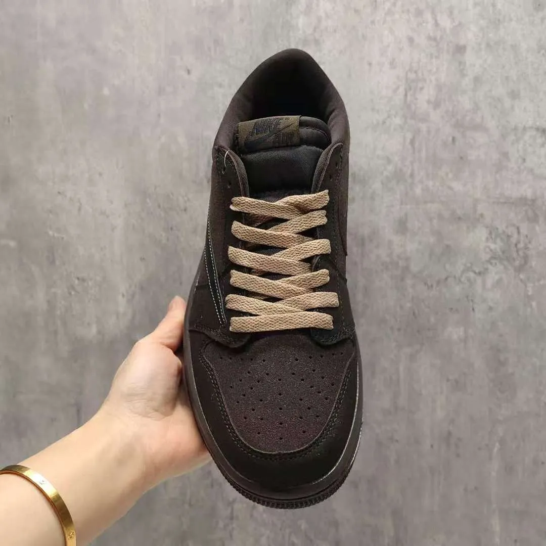 Travis Scott x AJ 1 Low "Velvet Brown" Shoes Sneakers - nk0004108 - Image 5