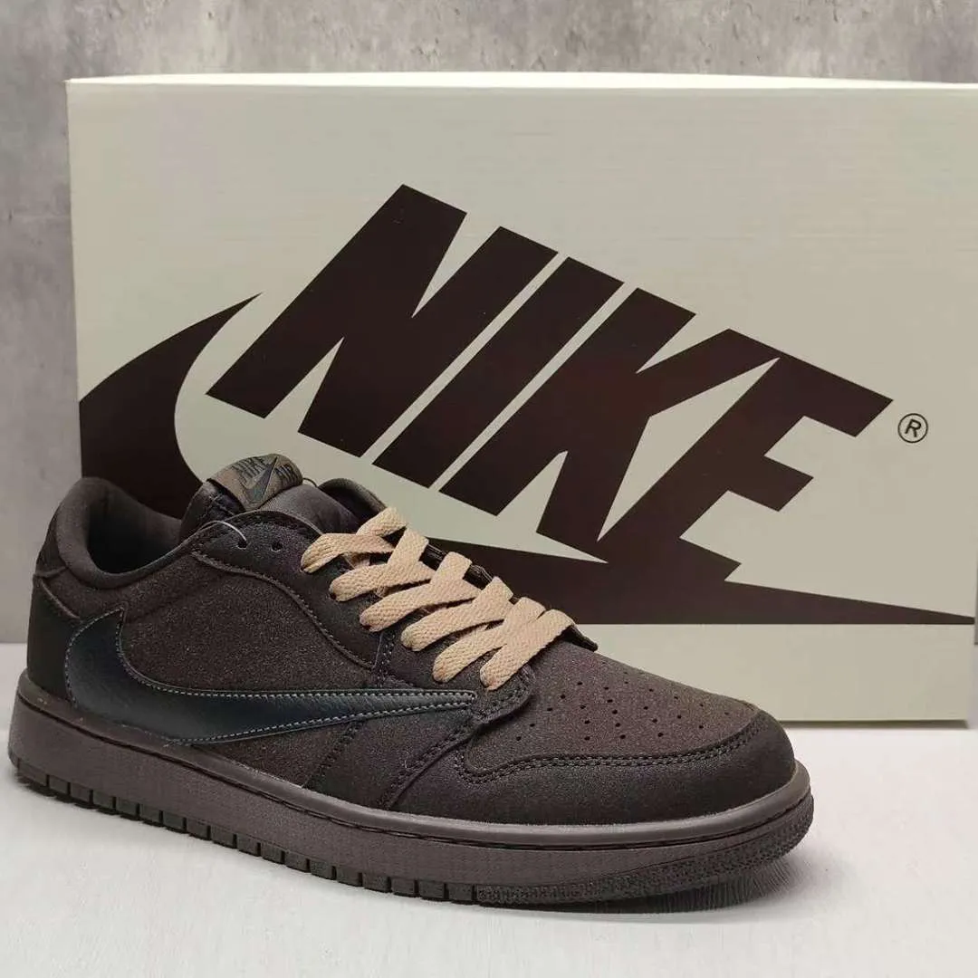 Travis Scott x AJ 1 Low "Velvet Brown" Shoes Sneakers - nk0004108 - Image 4