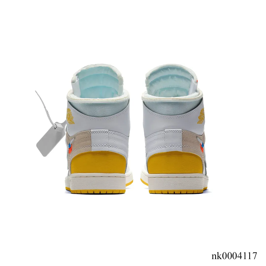 OW x AJ 1 High OG Canary Shoes Sneakers - nk0004117 - Image 4