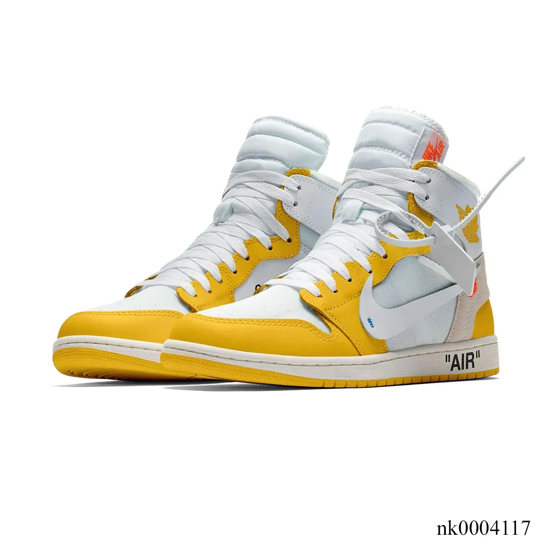 OW x AJ 1 High OG Canary Shoes Sneakers - nk0004117 - Image 3