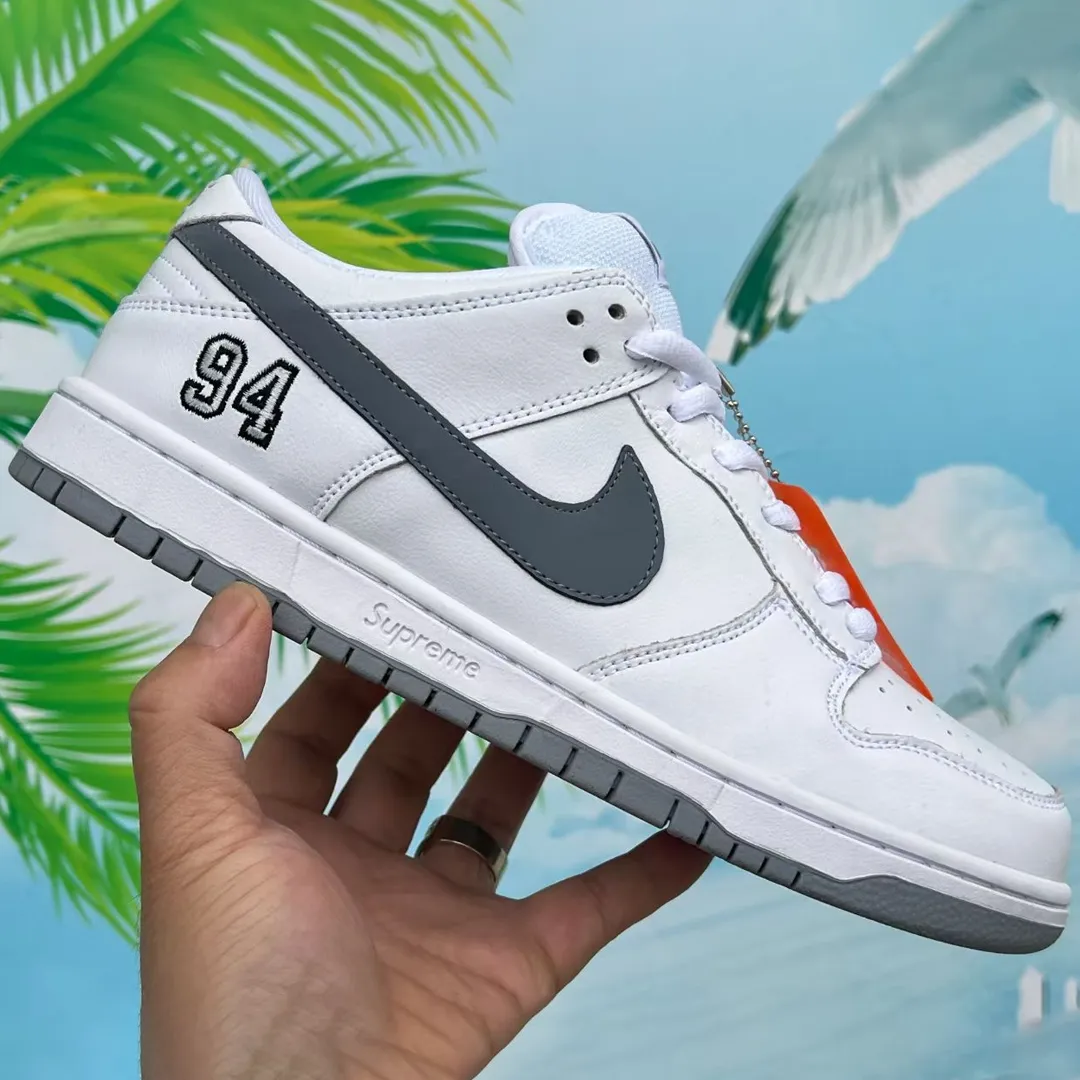 SUP x Dunk Low SB White Shoes Sneakers - nk0004520 - Image 4