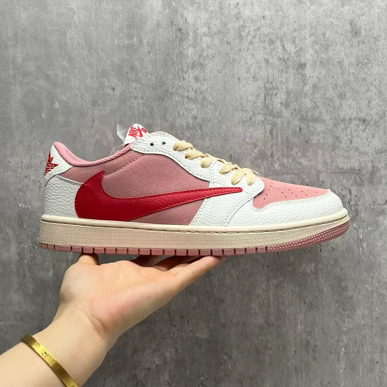 Travis Scott x AJ 1 Low OG Shy Pink Shoes Sneakers – nk0004567 - Image 6