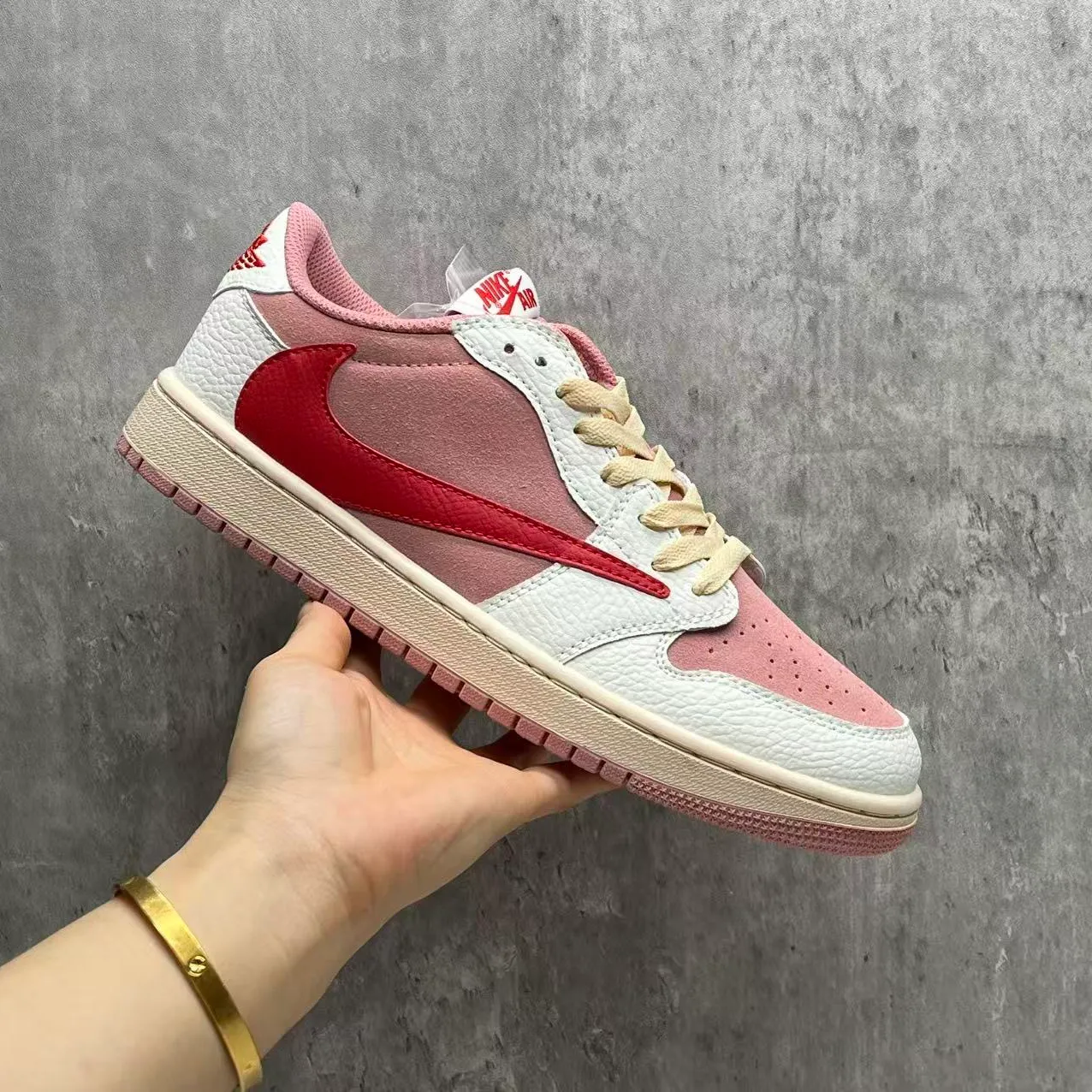 Travis Scott x AJ 1 Low OG Shy Pink Shoes Sneakers – nk0004567 - Image 5