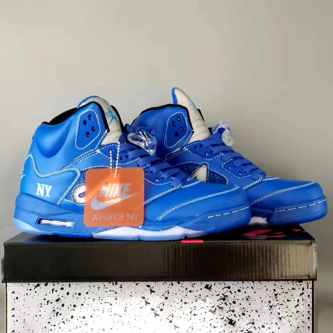 Awake NY x AJ 5 Blueprint Shoes Sneakers - nk0004663 - Image 4