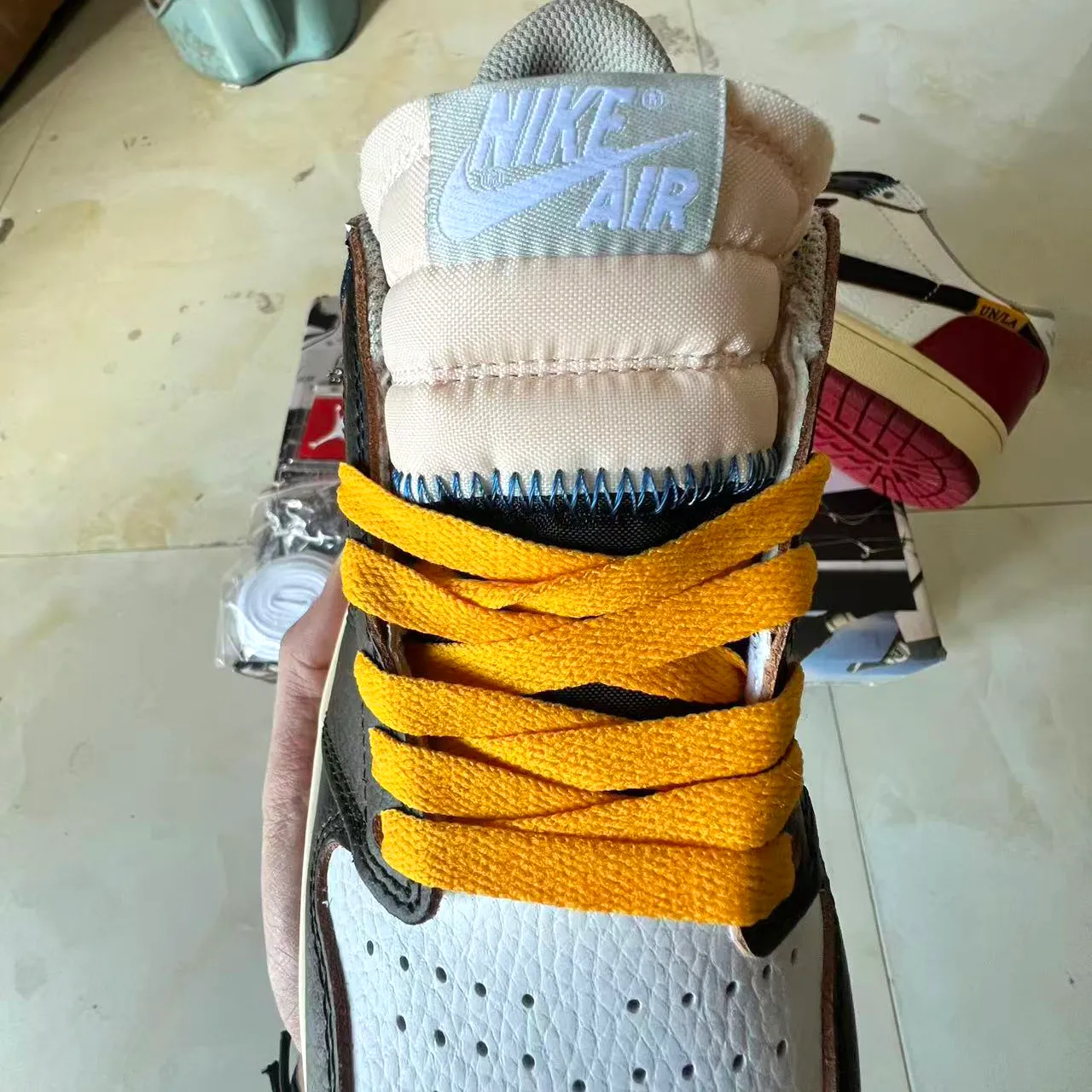 Union LA x AJ 1 Low OG Black Toe Shoes Sneakers – nk0004751 - Image 10