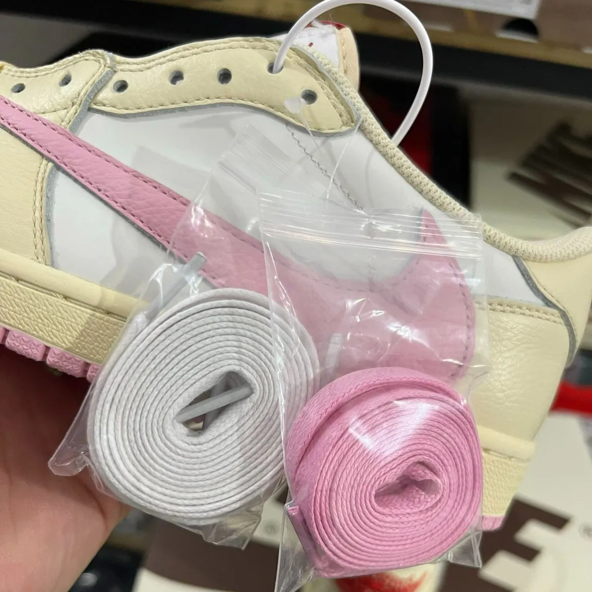 Travis Scott x AJ 1 Low OG Sail Shy Pink Shoes Sneakers – nk0004766 - Image 11