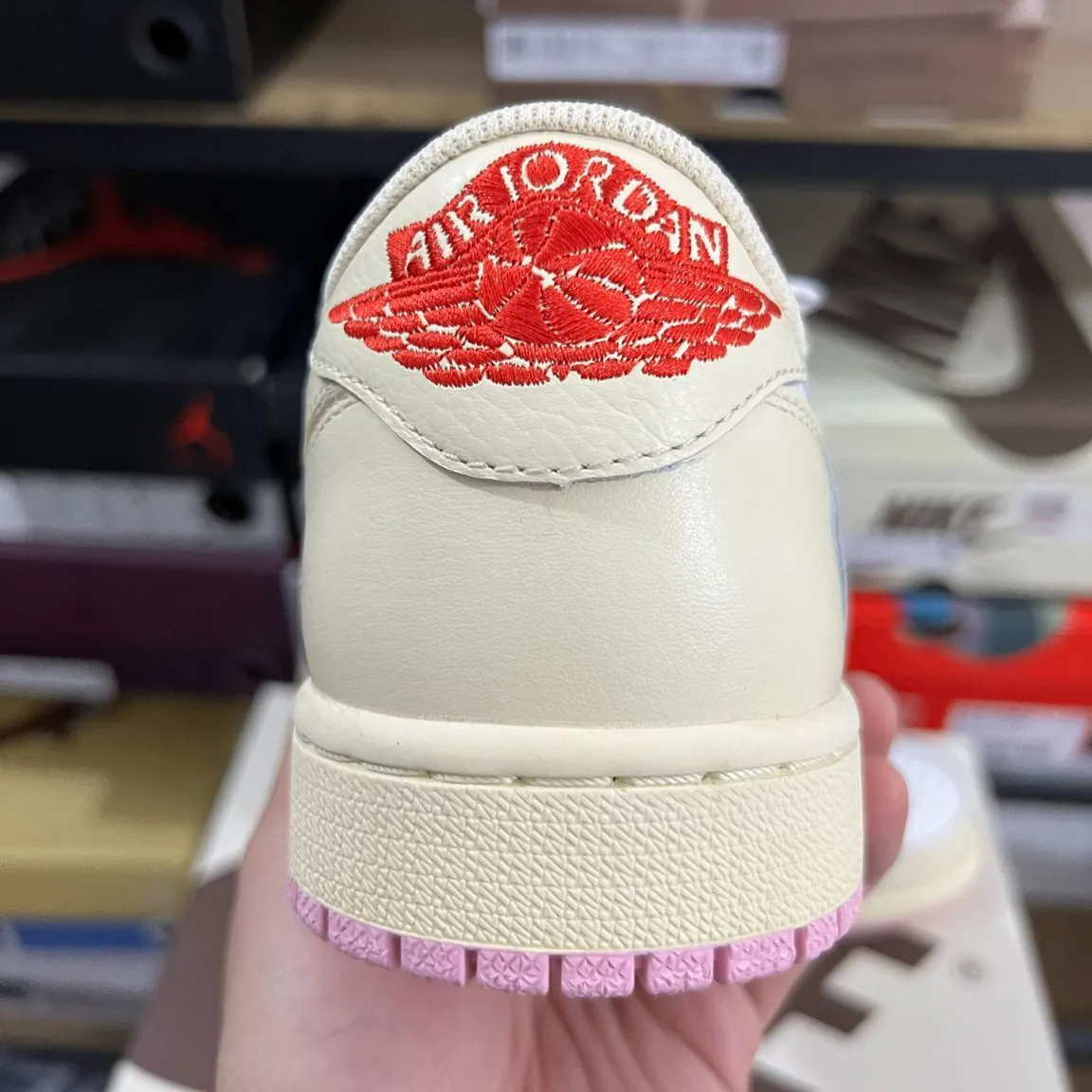 Travis Scott x AJ 1 Low OG Sail Shy Pink Shoes Sneakers – nk0004766 - Image 6