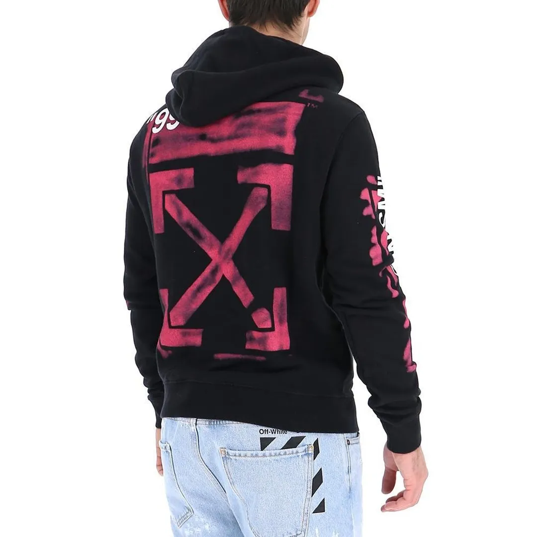 OW Diagonal Stencil Hoodie in Black - 345 - owf0000345 - Image 3