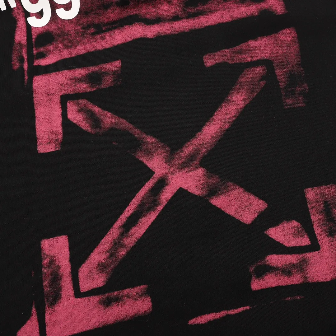 OW Diagonal Stencil Hoodie in Black - 345 - owf0000345 - Image 4