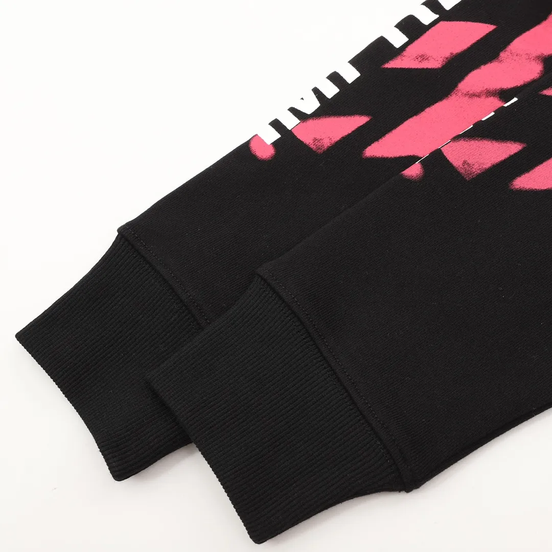 OW Diagonal Stencil Hoodie in Black - 345 - owf0000345 - Image 7