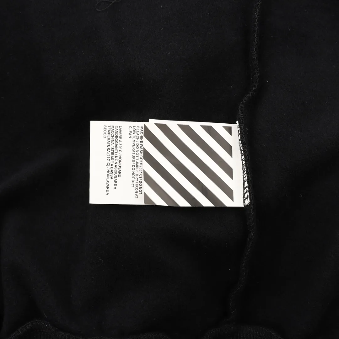 OW Diagonal Tape Arrows Hoodie in Black - 347 - owf0000347 - Image 6
