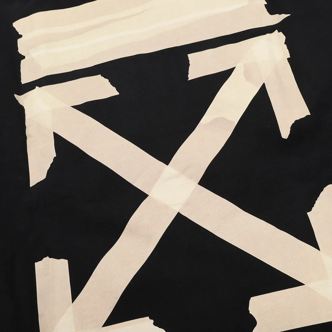 OW Diagonal Tape Arrows Hoodie in Black - 347 - owf0000347 - Image 5