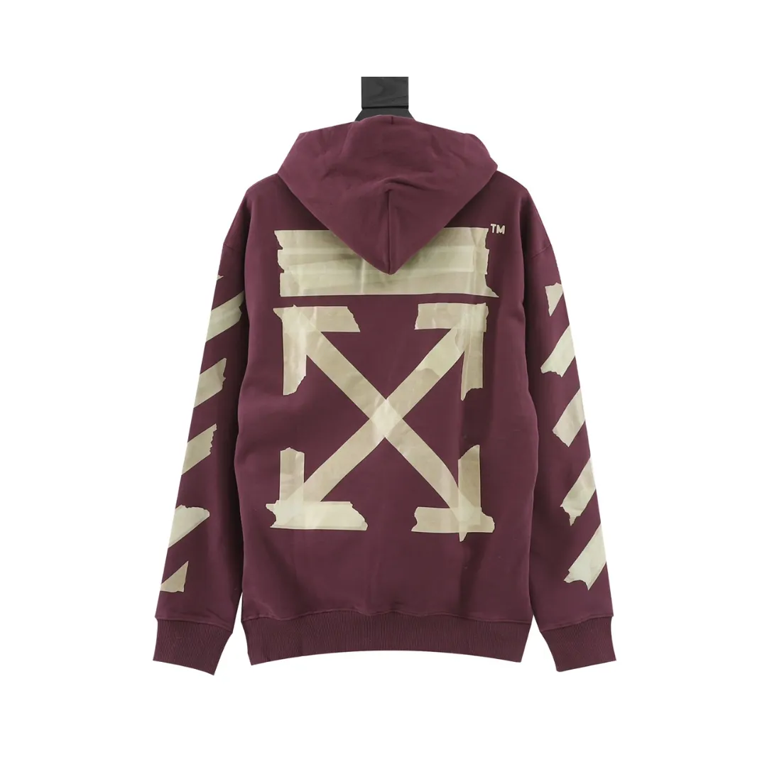 OW Diagonal Tape Arrows Hoodie in Purple - 348 - owf0000348 - Image 2