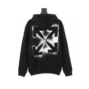 Alternative view of OW Stencil Arrow Hoodie in Black - 351 - owf0000351