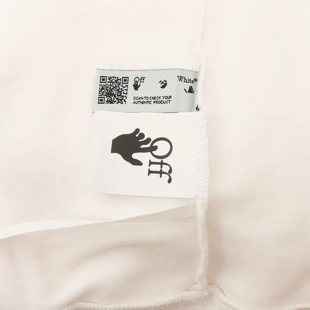 OW Stencil Arrow Hoodie in White - 352 - owf0000352 - Image 6