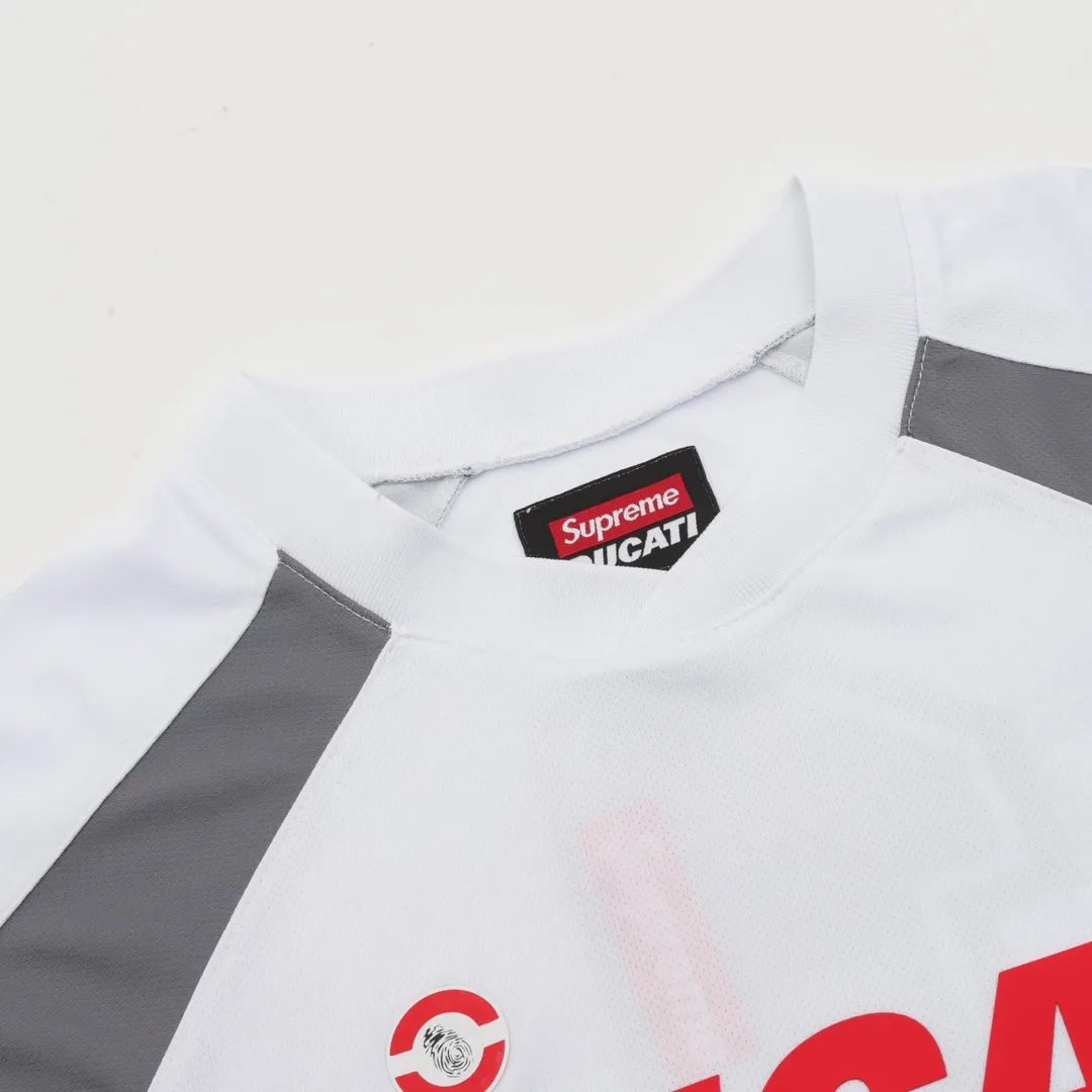 SUP x Ducati Racing Jersey T-Shirt in White - 510 - spm0000510 - Image 3