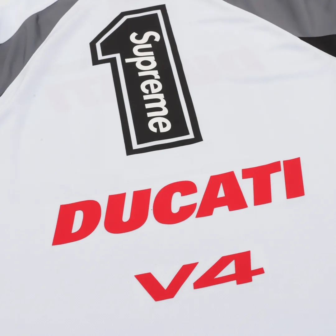 SUP x Ducati Racing Jersey T-Shirt in White - 510 - spm0000510 - Image 7