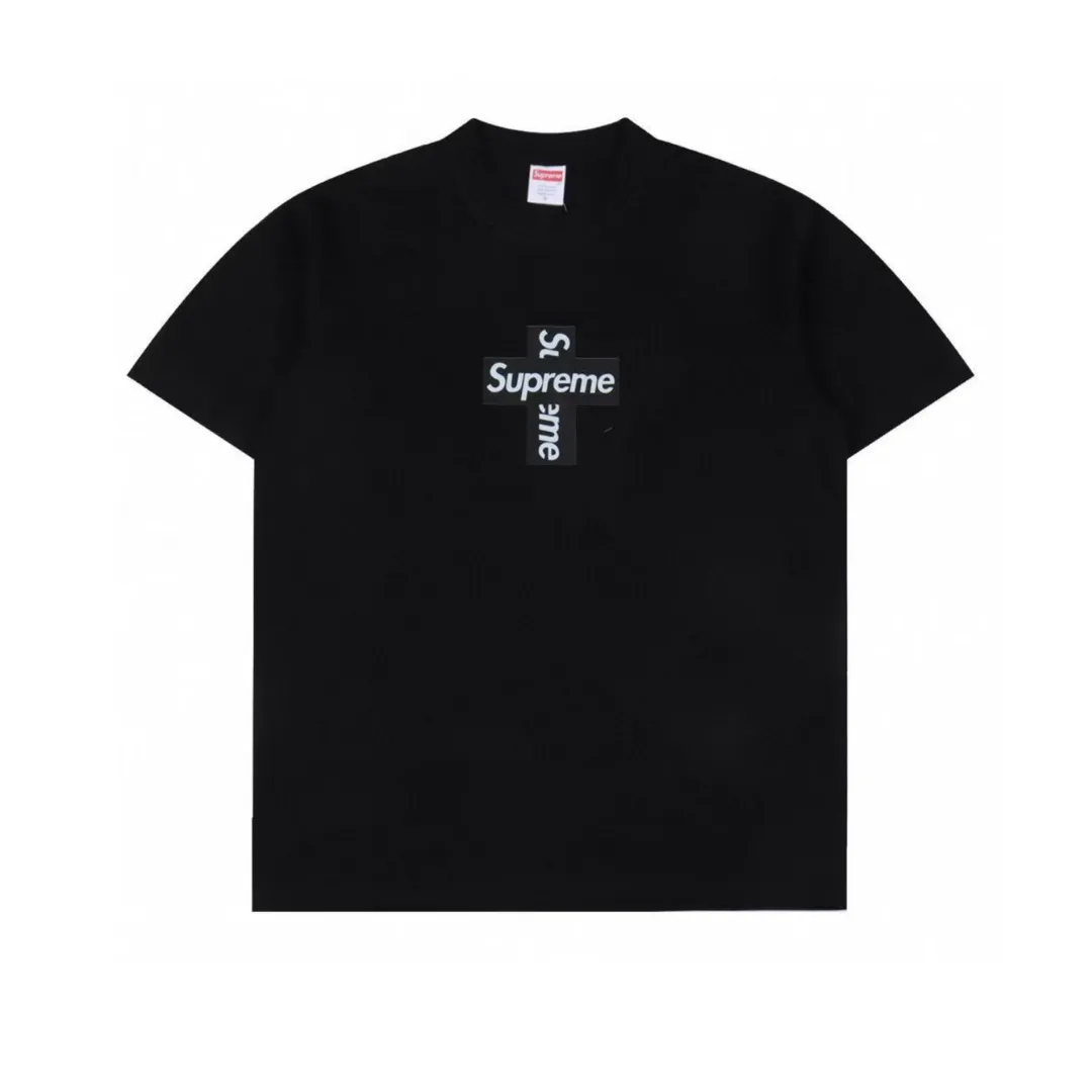 SUP Cross Box Logo T-Shirt in Black - 512 - spm0000512