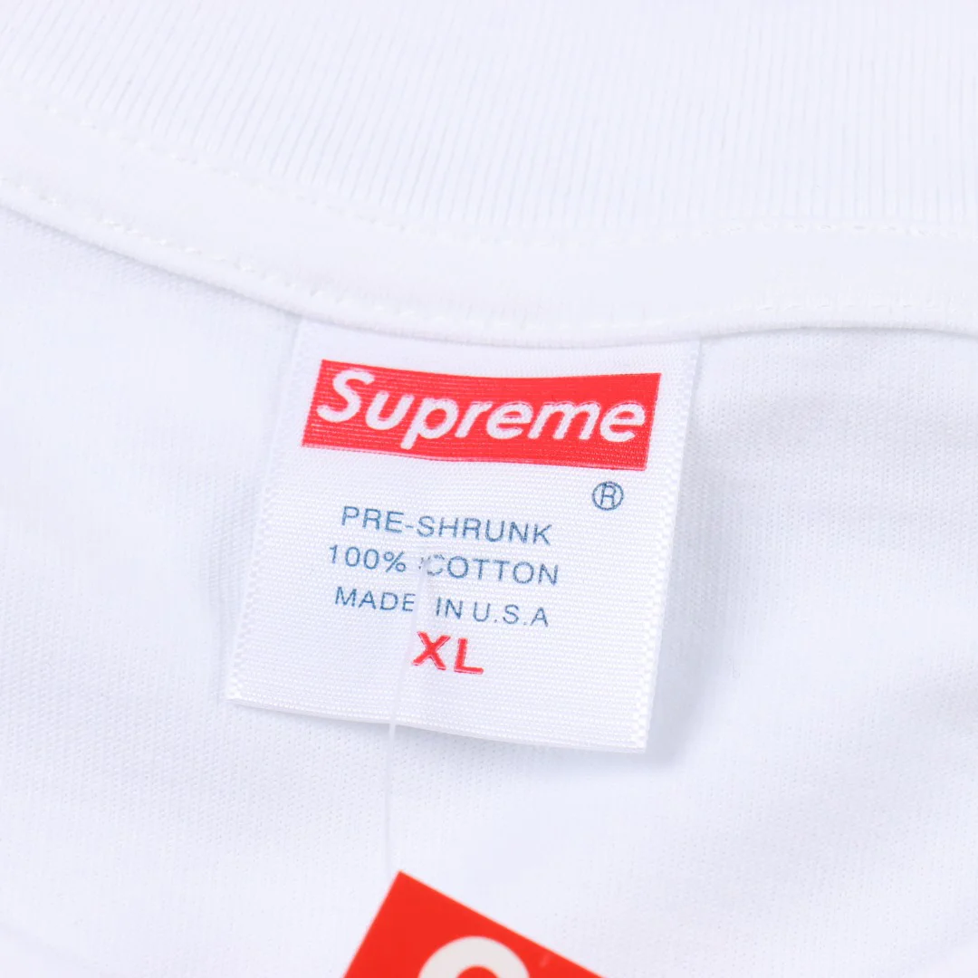 SUP Box Logo Zebra Blue Print T-Shirt in White - 515 - spm0000515 - Image 5
