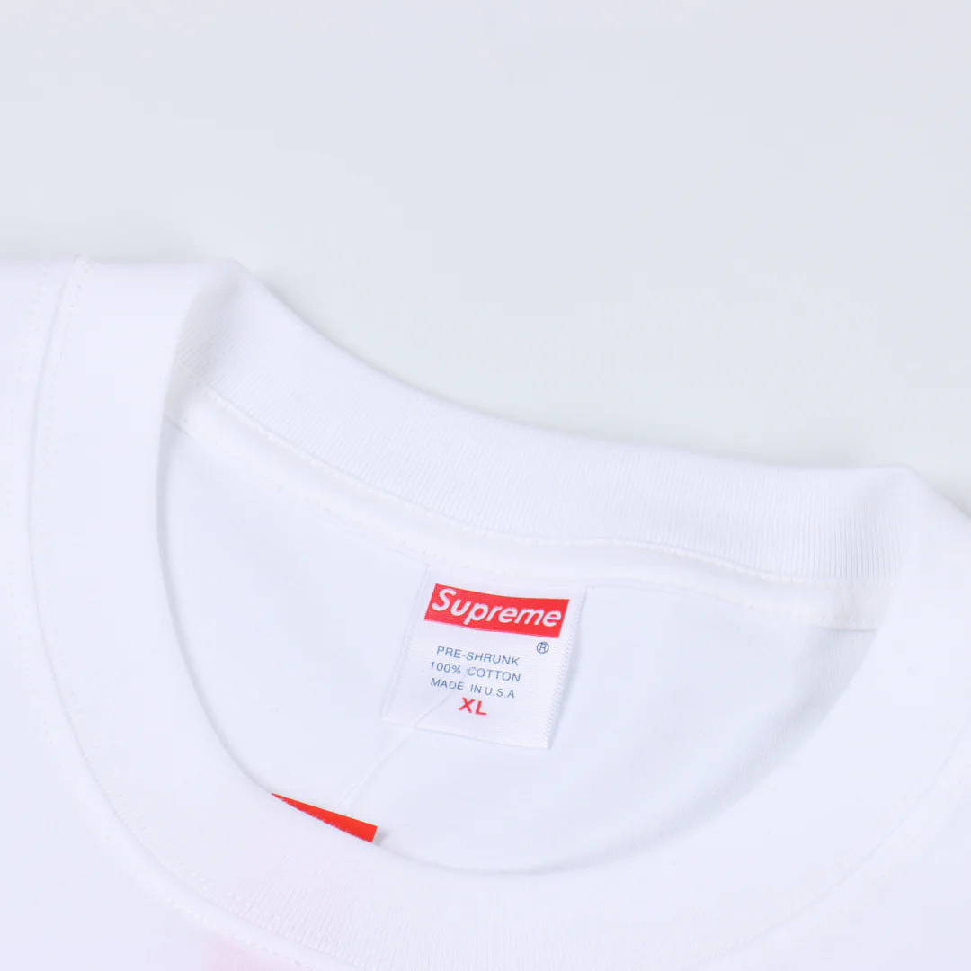 SUP Box Logo Zebra Blue Print T-Shirt in White - 515 - spm0000515 - Image 3