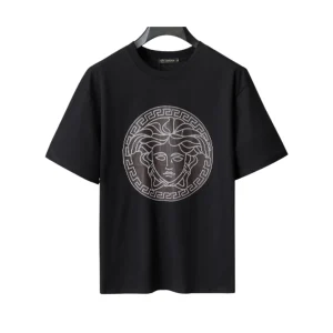 VS Medusa Head Cotton T-shirt in Black - vs0000081
