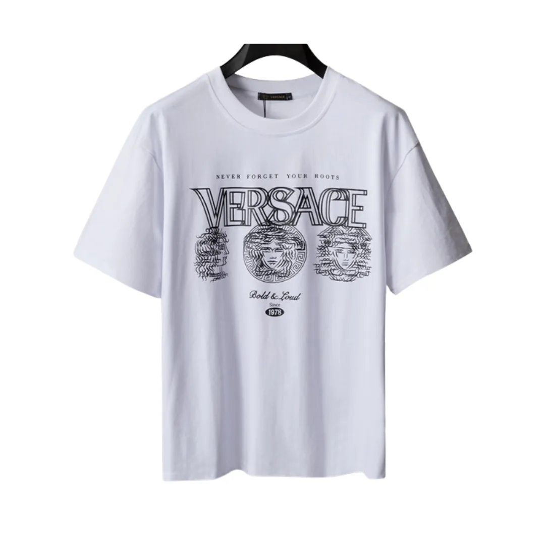 VS Medusa Logo T Shirt in White - vs0000084
