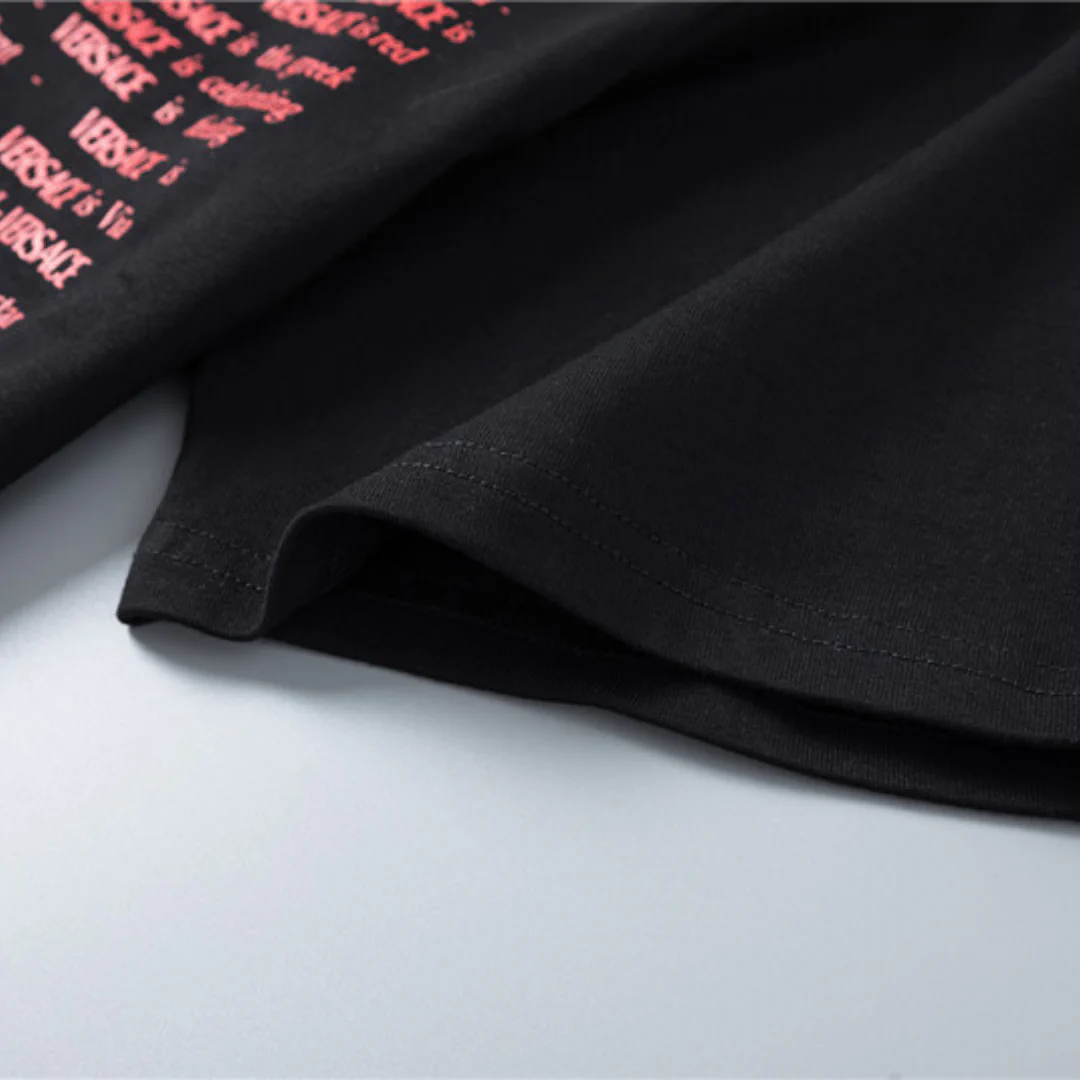 VS Medusa Safety Pin-print Cotton T-shirt in Black - vs0000087 - Image 8