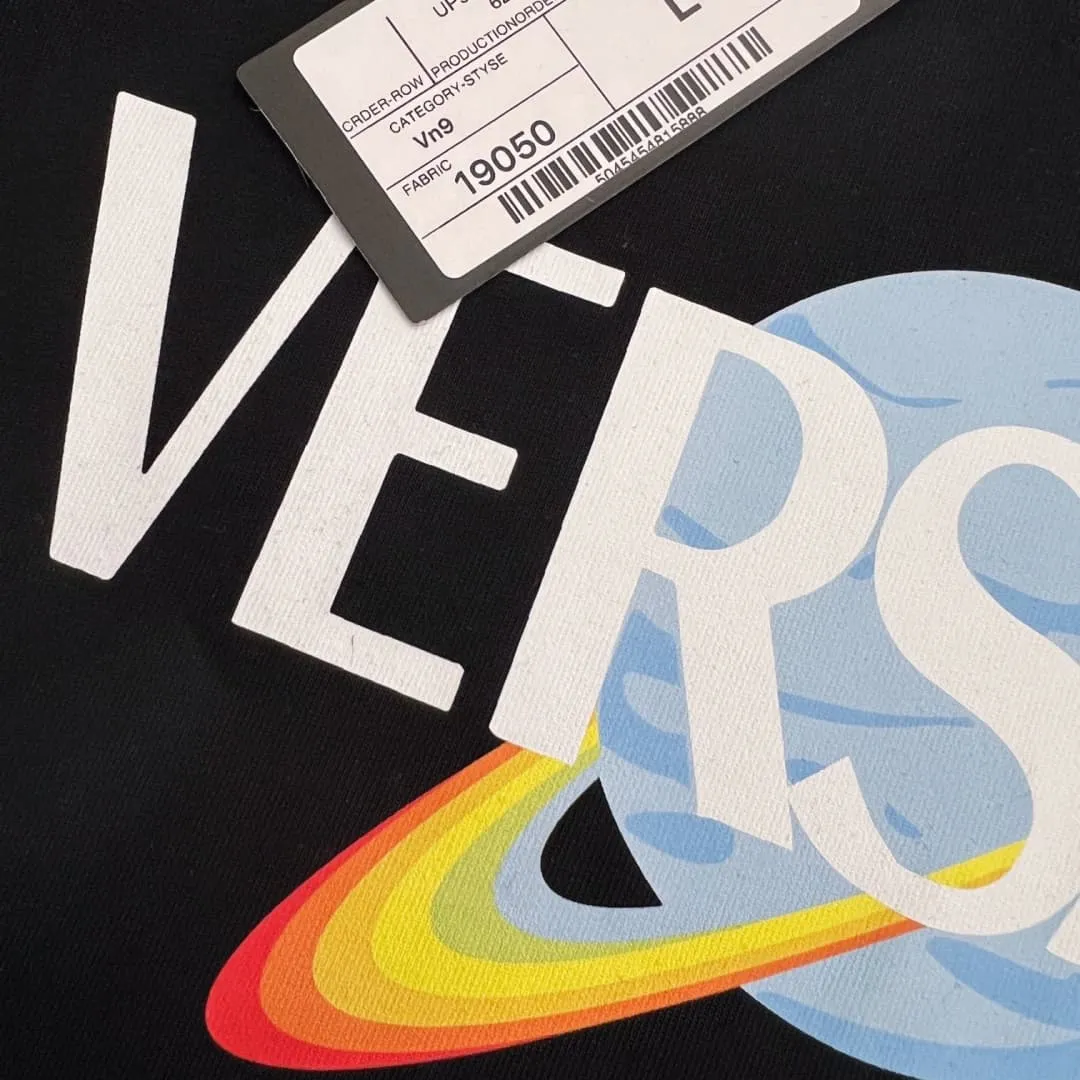 VS Black Logo-Print Cotton T-Shirt - VS0007 - Image 8