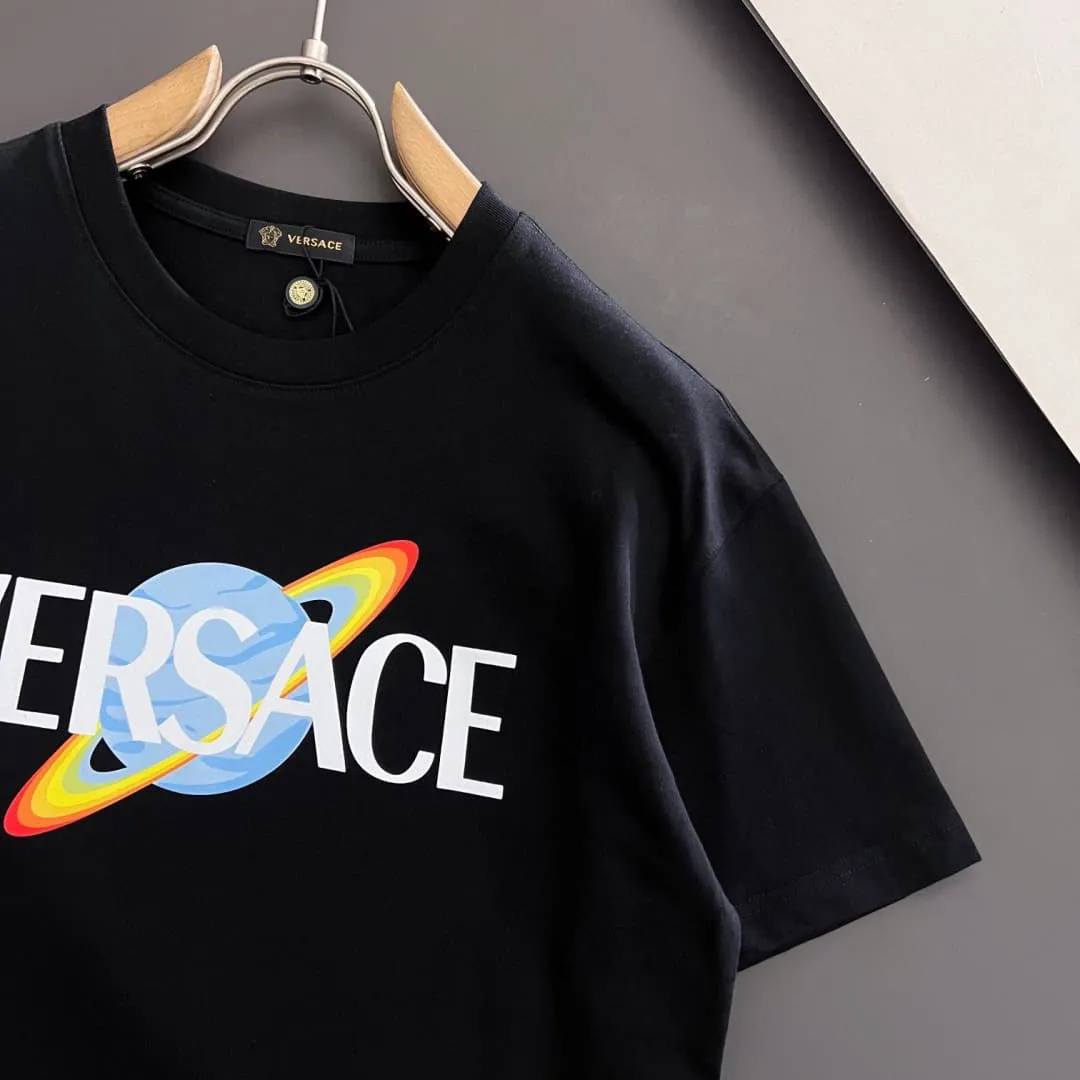 VS Black Logo-Print Cotton T-Shirt - VS0007 - Image 5