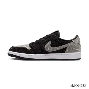 Alternative view of [Premium] Swarovski x AJ 1 Low OG Stealth/Crystal Shoes Sneakers – nk0004733