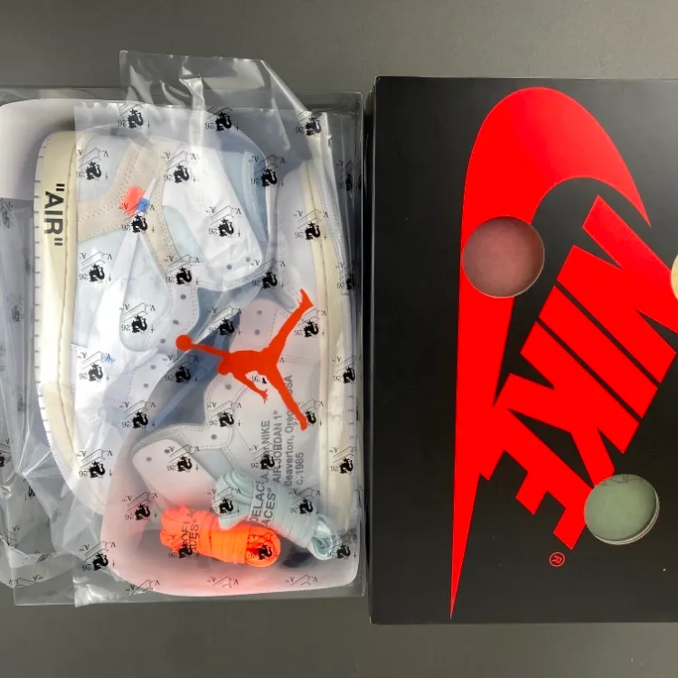 Virgil Abloh Archive x AJ 1 High OG 'Alaska' Shoes Sneakers – nk0004931 - Image 15
