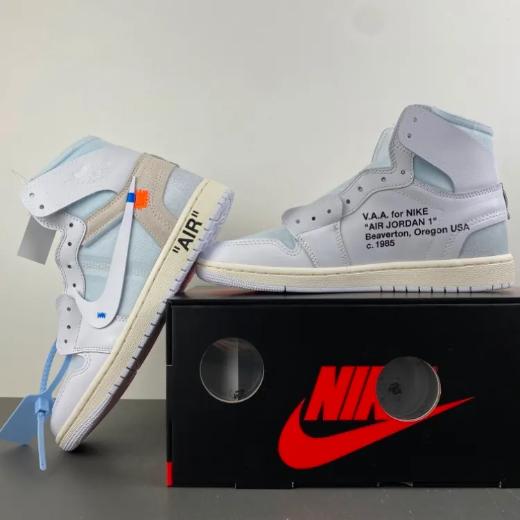 Virgil Abloh Archive x AJ 1 High OG 'Alaska' Shoes Sneakers – nk0004931 - Image 12