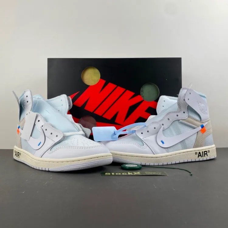 Virgil Abloh Archive x AJ 1 High OG 'Alaska' Shoes Sneakers – nk0004931 - Image 13